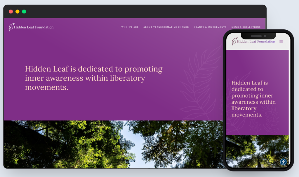 Hidden Leaf website homepage card thumbnail